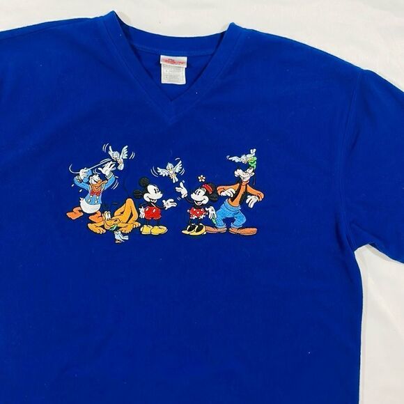 Vintage Disney Embroidered Fleece Mickey Mouse & Friends Sweater - Picture 3 of 7